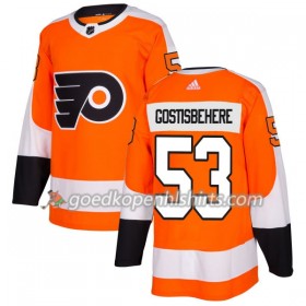 Philadelphia Flyers Shayne Gostisbehere 53 Adidas 2017-2018 Oranje Authentic Shirt - Mannen